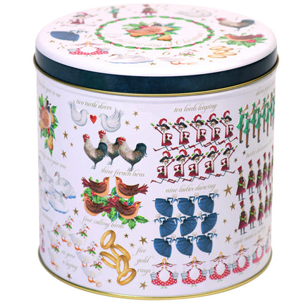 Farmhouse Biscuits 12 Days of Christmas Assortment Barrel Tin 450g