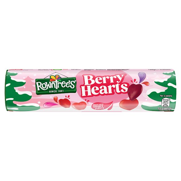 Rowntrees Berry Hearts Giant Tube 100G