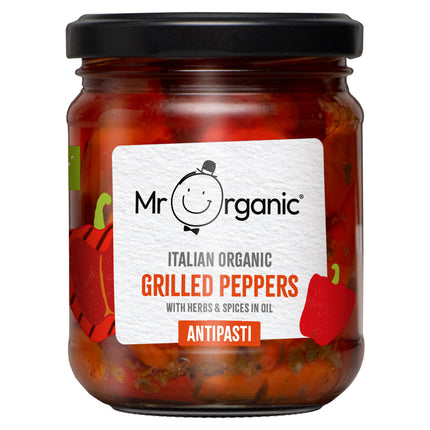 Mr Organic Grilled Peppers Antipasti 190g