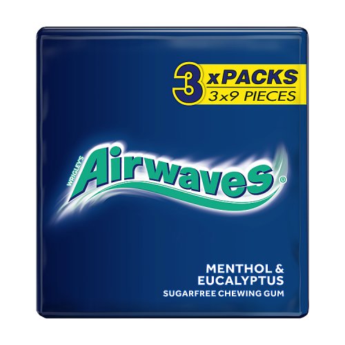 Airwaves Menthol & Eucalyptus Chewing Gum Sugar Free Multipack 37.8g