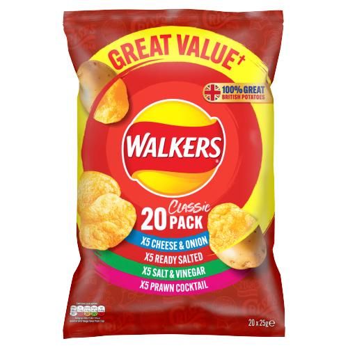 Walkers Classic Variety Multipack 20x25g