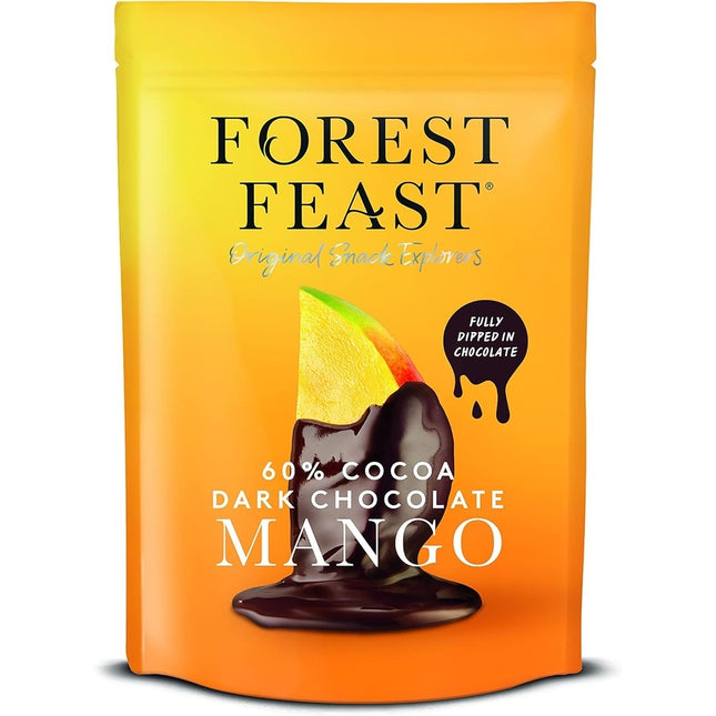 Forest Feast Belgian Dark Chocolate Mango Strips 100g