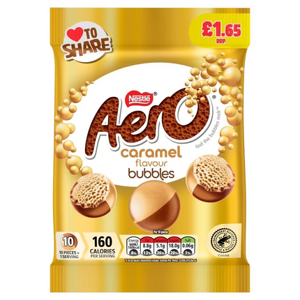 AERO Caramel Flavour Bubbles 80g PMP £1.65