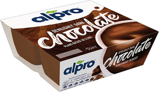 Alpro Devilishly Dark Chocolate Dessert 4 x 125ml