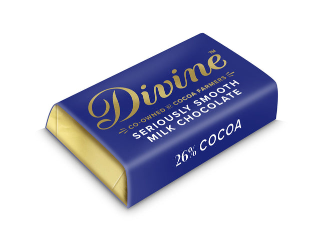 Divine Chocolate Milk Chocolate Mini Bars (100 x 4.2g)