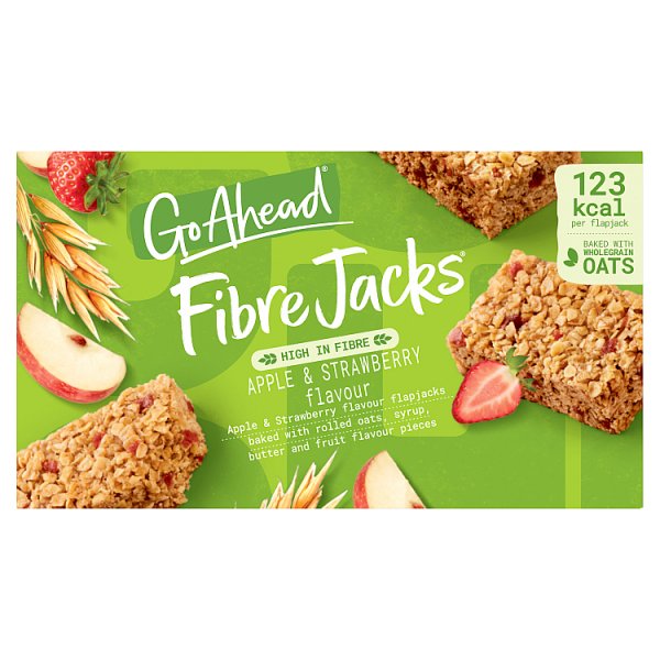 McVitie's Go Ahead FibreJacks Apple and Strawberry Snack Bars Multipack 118.9g