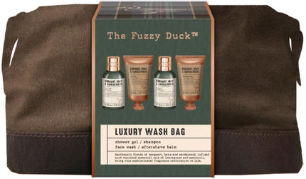 The Fuzzy Duck Bergamot, Hemp & Sandalwood Men'S Luxury Wash Bag Gift Set 630g
