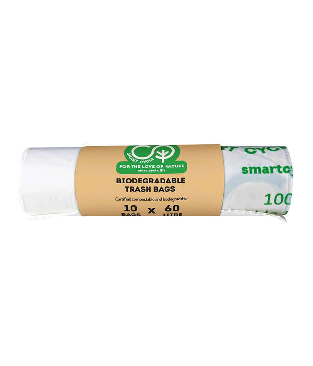 Smart Cycle Biodegradable Compostable Bags 60L - 10 Pcs 230G