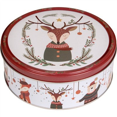 Hamlet Winter woodland tins of cookies in assorted designs 150g