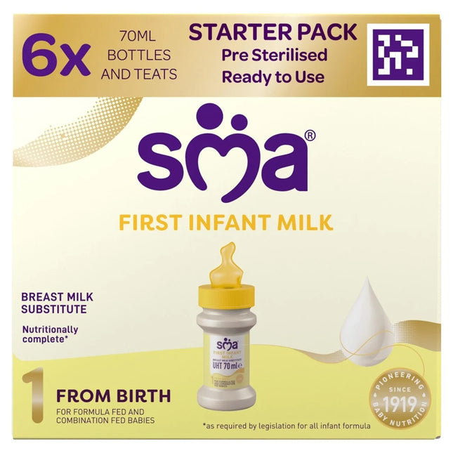SMA PRO First Infant Milk From Birth Starter Pack 6x70ml