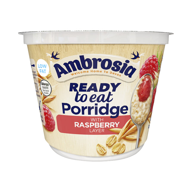 Ambrosia Ready to Eat Raspberry Layered Porridge Pots 210g
