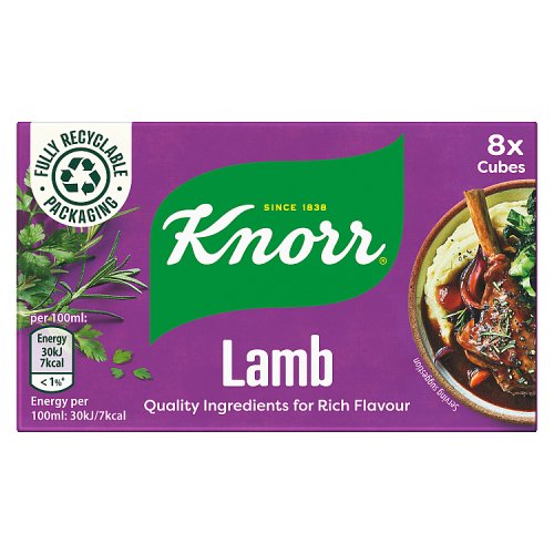 Knorr Stock Cubes 8s Box Lamb 80g