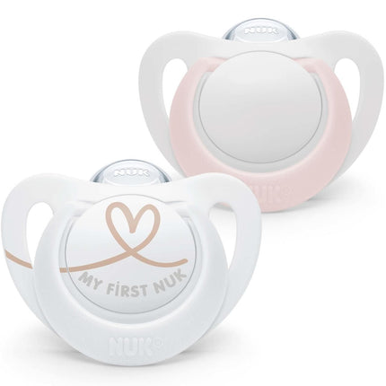Nuk Star Soother Size 1 Pink 0-6M 2 Pack