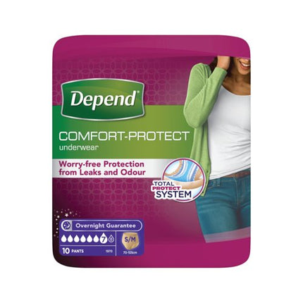 Depend Comfort Protect Pants (S/M) - 10 Pack
